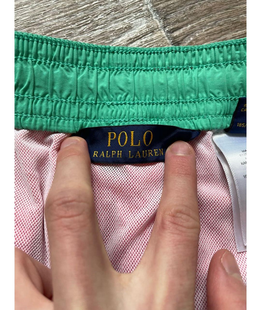 POLO RALPH LAUREN Коралловые полиэстеровые шорты, фото 3