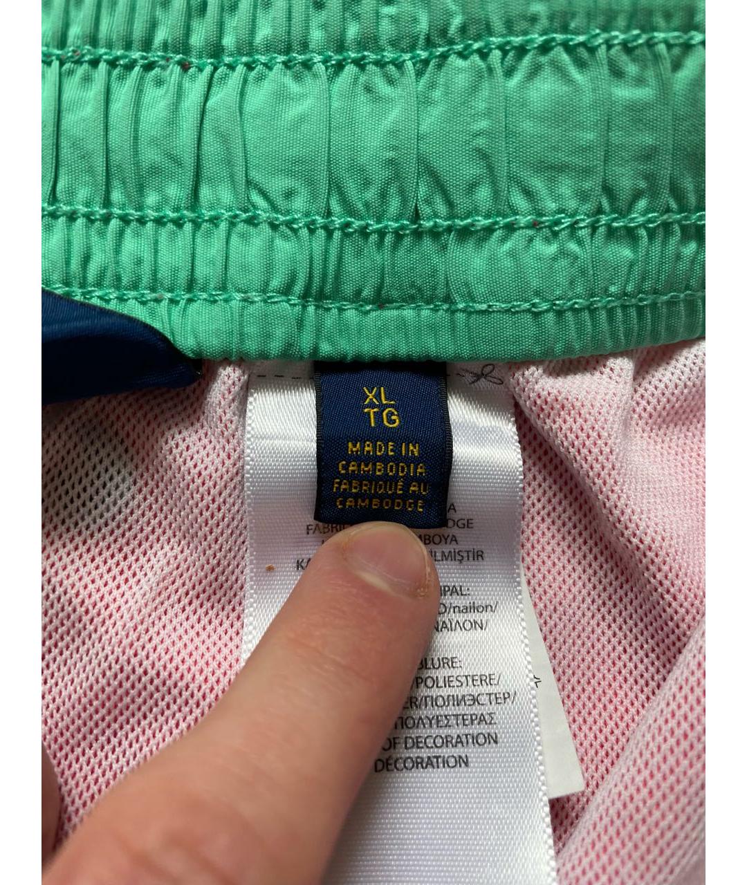 POLO RALPH LAUREN Коралловые полиэстеровые шорты, фото 6