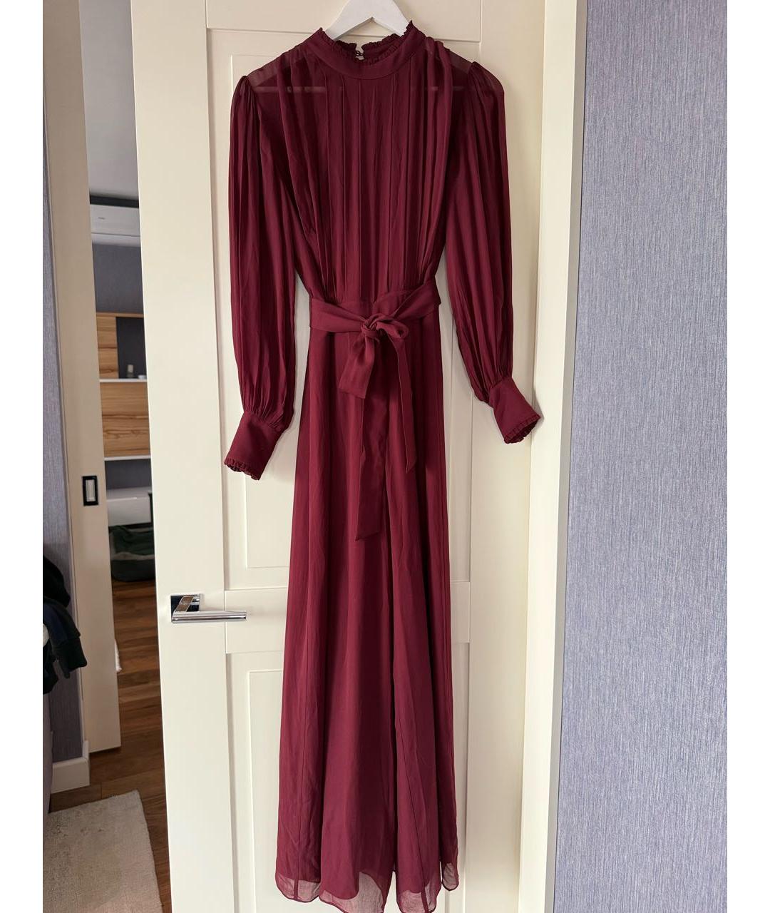 TWIN-SET Бордовый вискозный комбинезон, фото 8