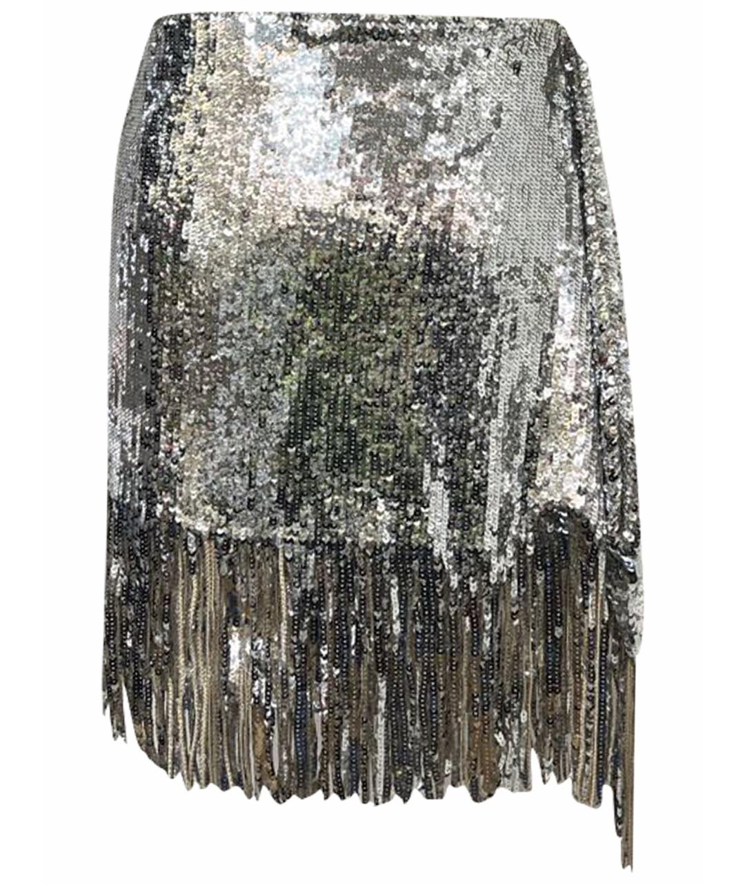 PINKO Серебряная юбка мини, фото 1