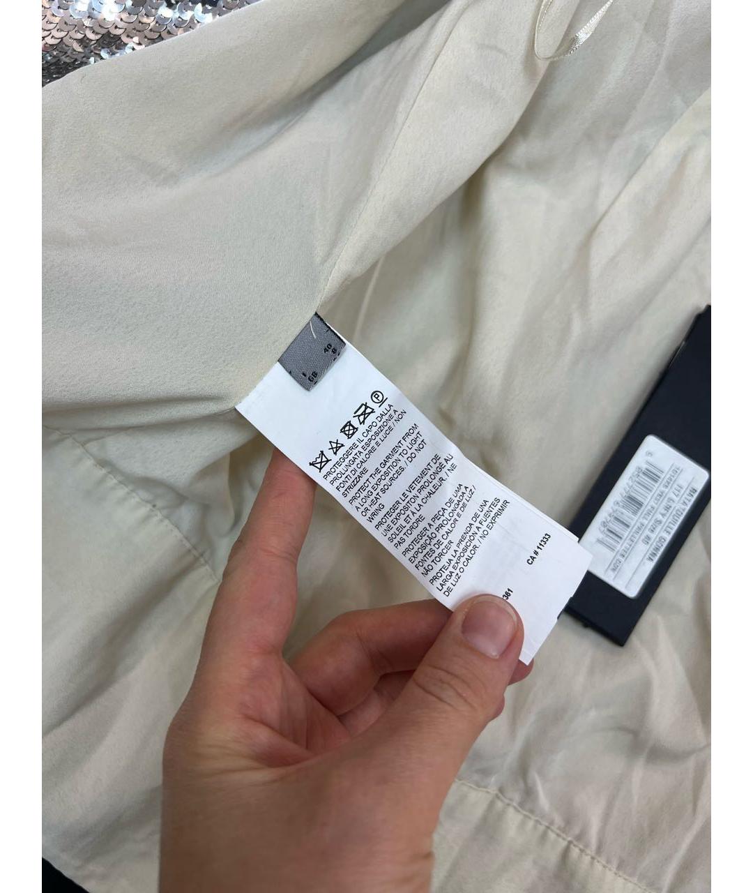 PINKO Серебряная юбка мини, фото 8