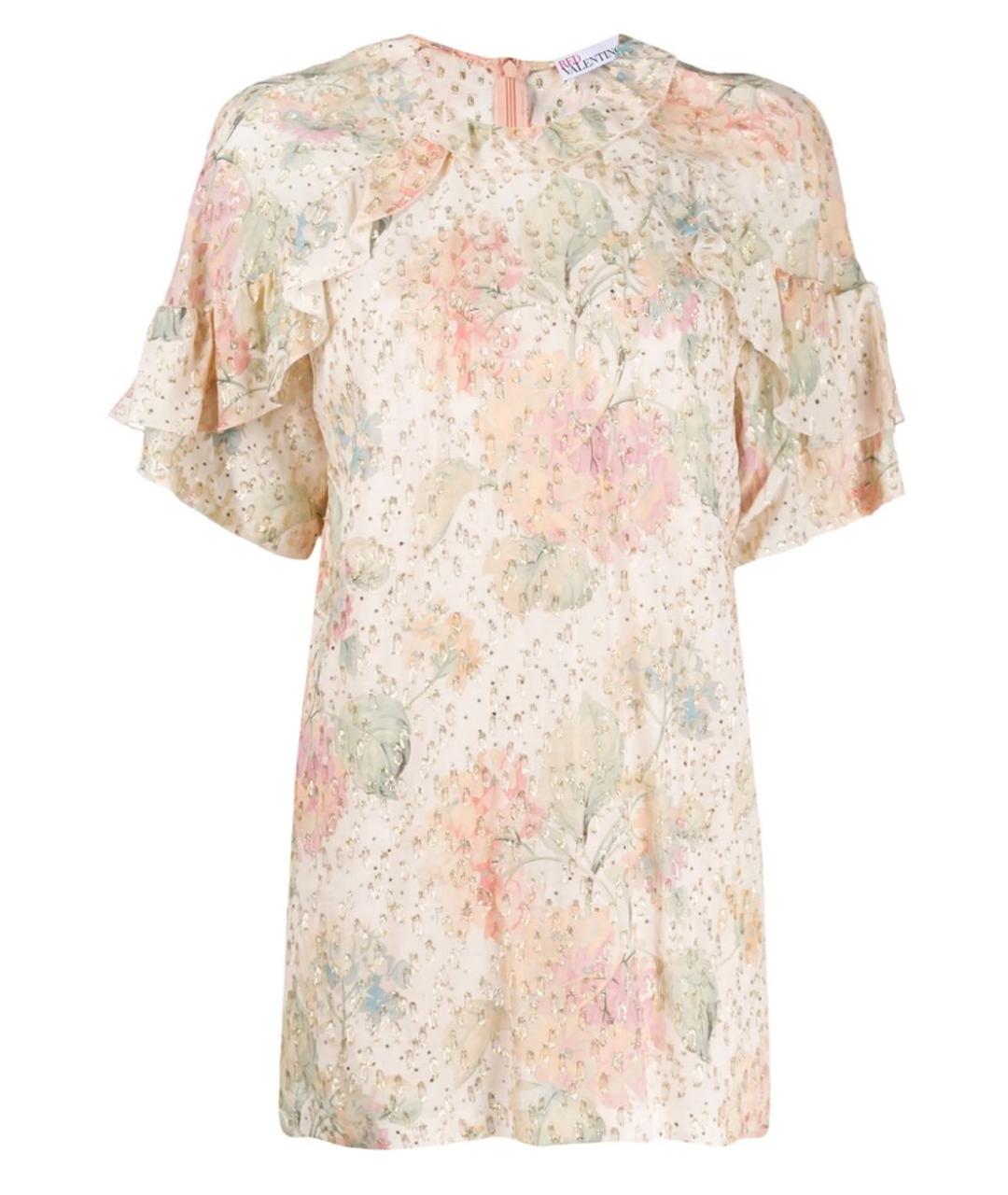 RED VALENTINO Розовая вискозная блузы, фото 9