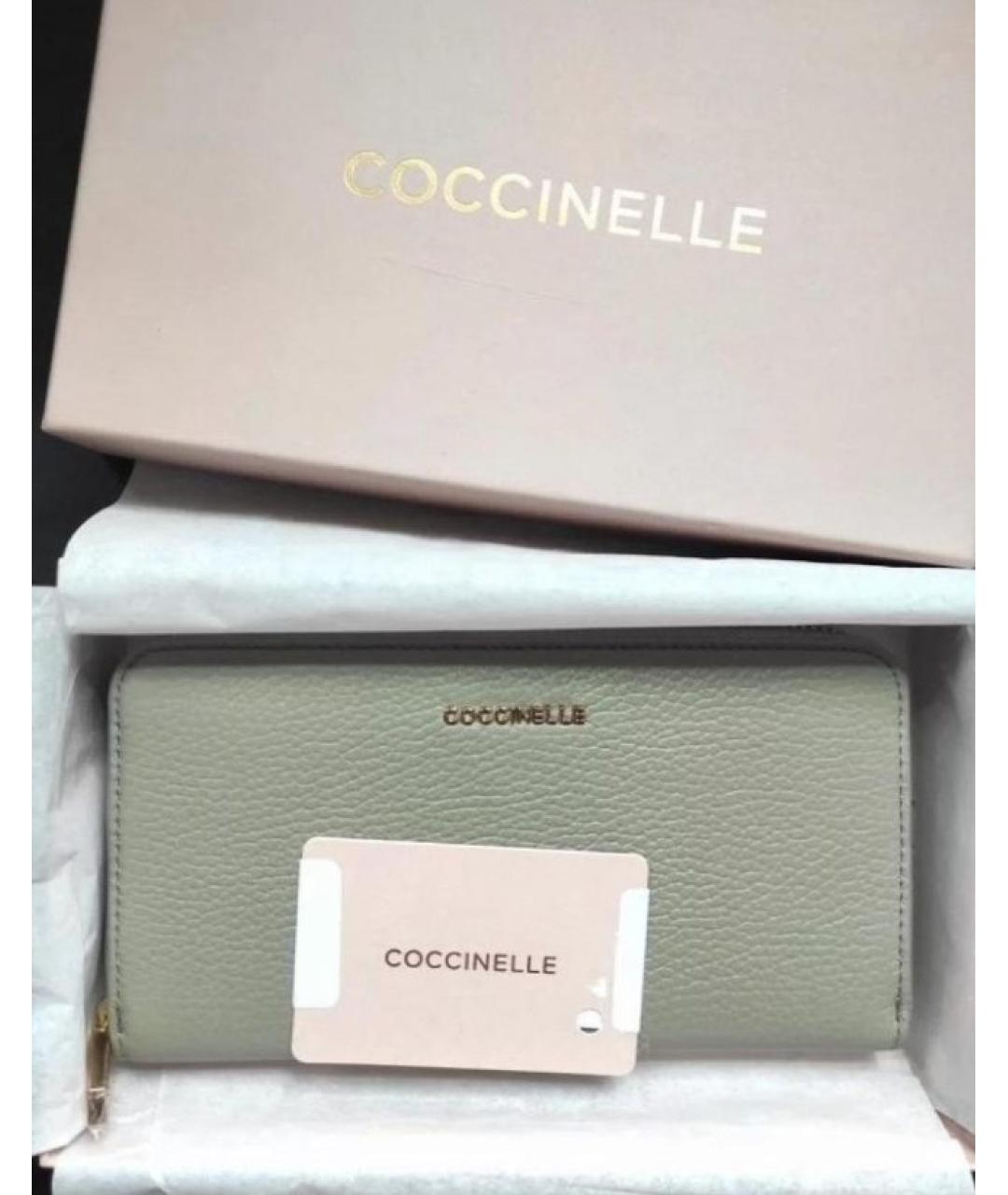 COCCINELLE Серый кожаный кошелек, фото 4