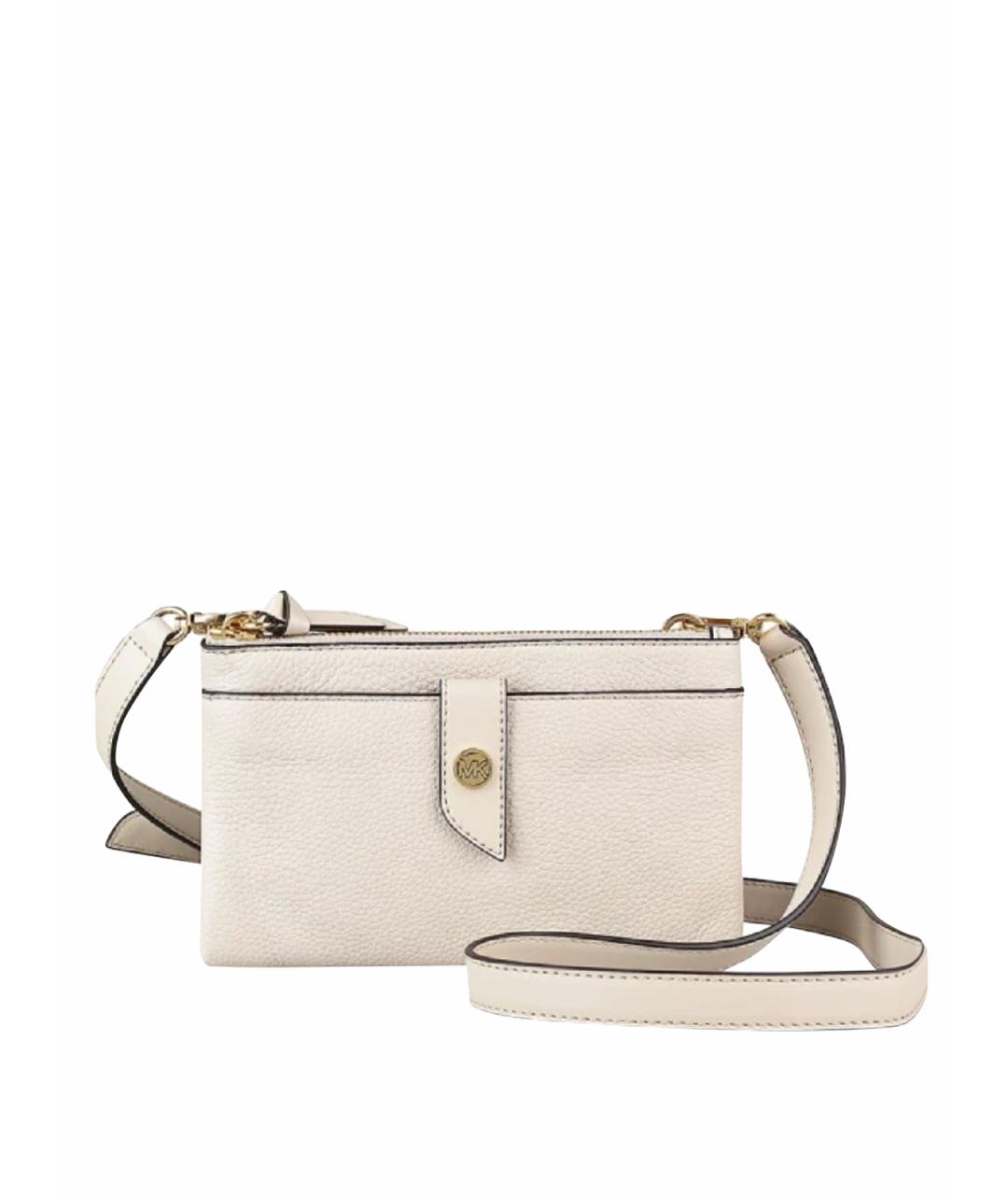 MICHAEL KORS Бежевая кожаная сумка через плечо, фото 1