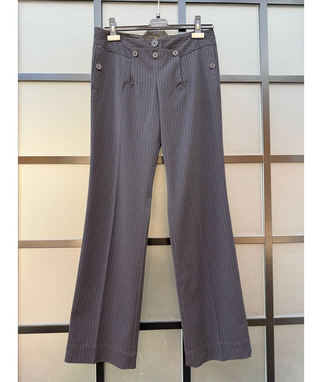 VIVIENNE WESTWOOD Синие полиэстеровые прямые брюки, фото 6