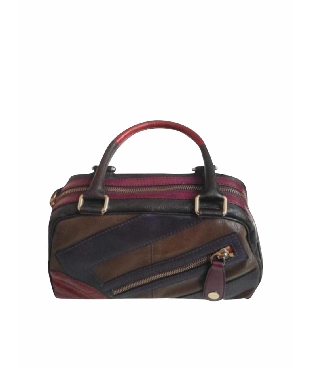 ETRO Хаки кожаная сумка с короткими ручками, фото 1