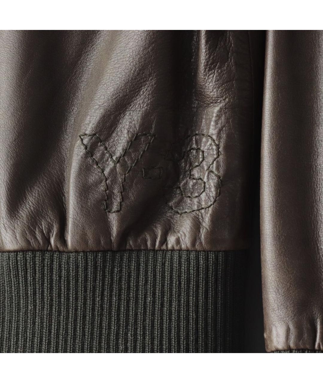 YOHJI YAMAMOTO Хаки кожаная куртка, фото 7