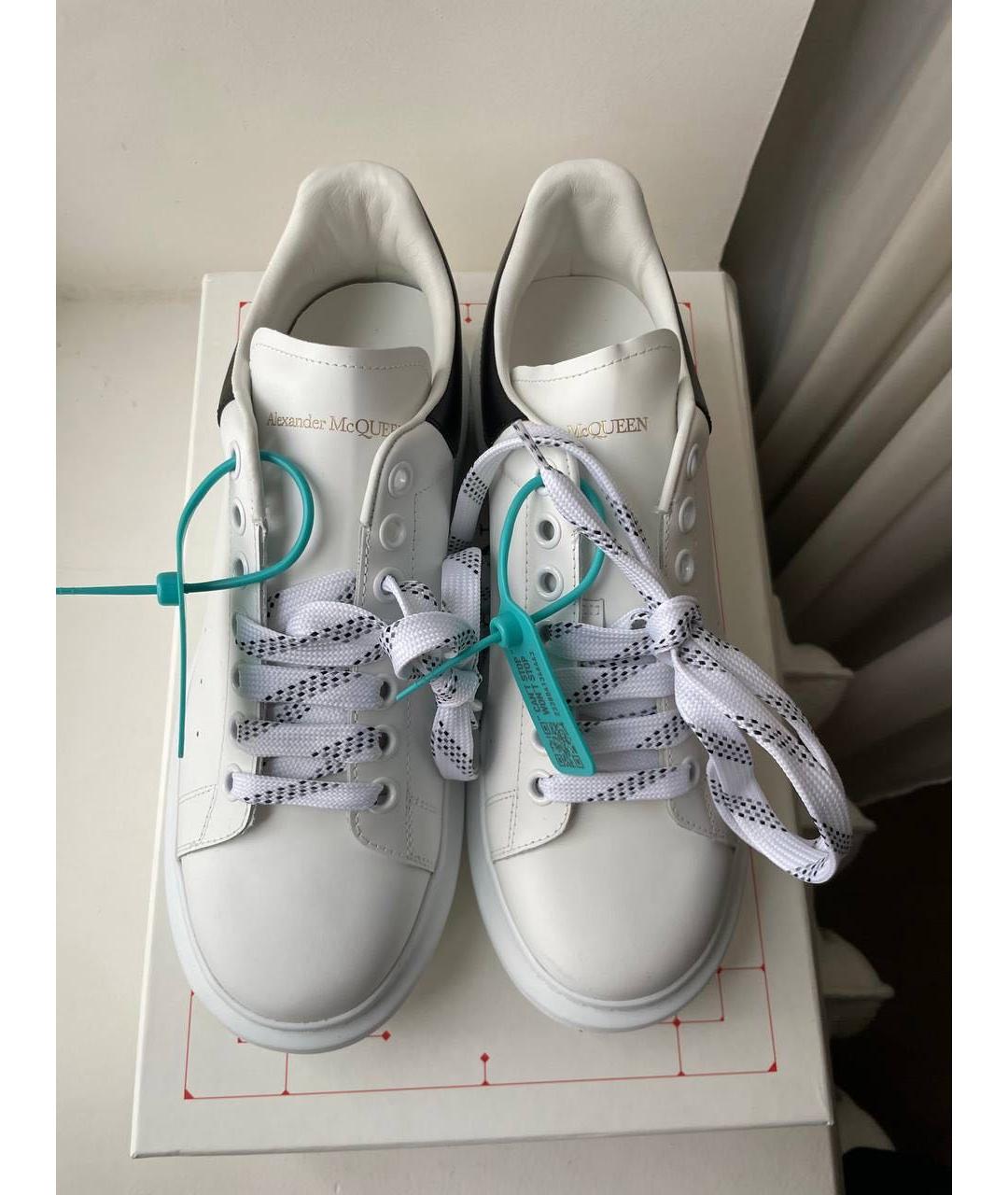 ALEXANDER MCQUEEN Белые кожаные кеды, фото 3