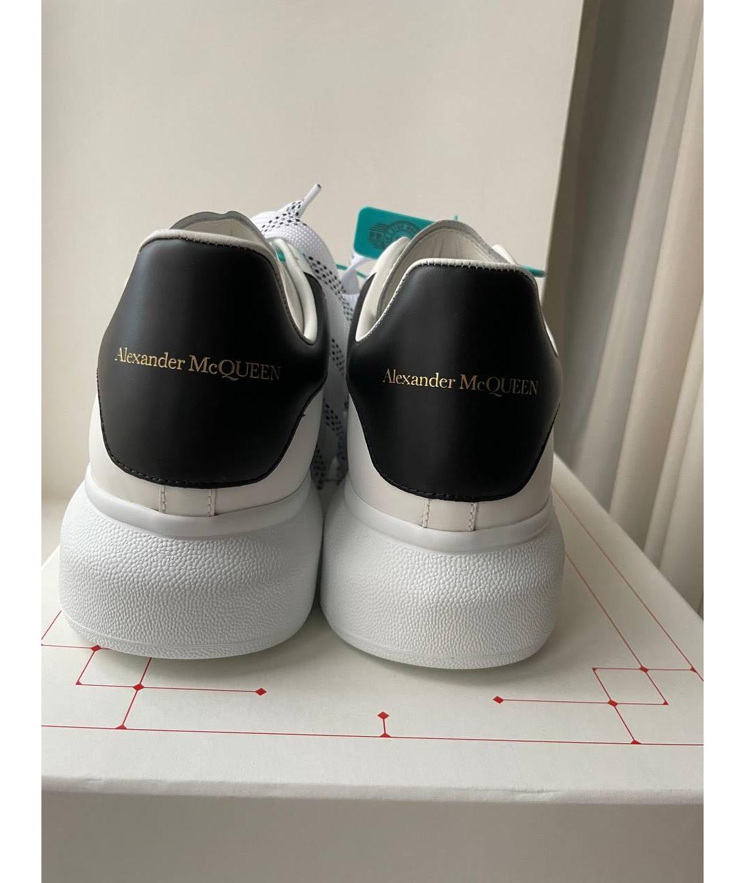 ALEXANDER MCQUEEN Белые кожаные кеды, фото 4