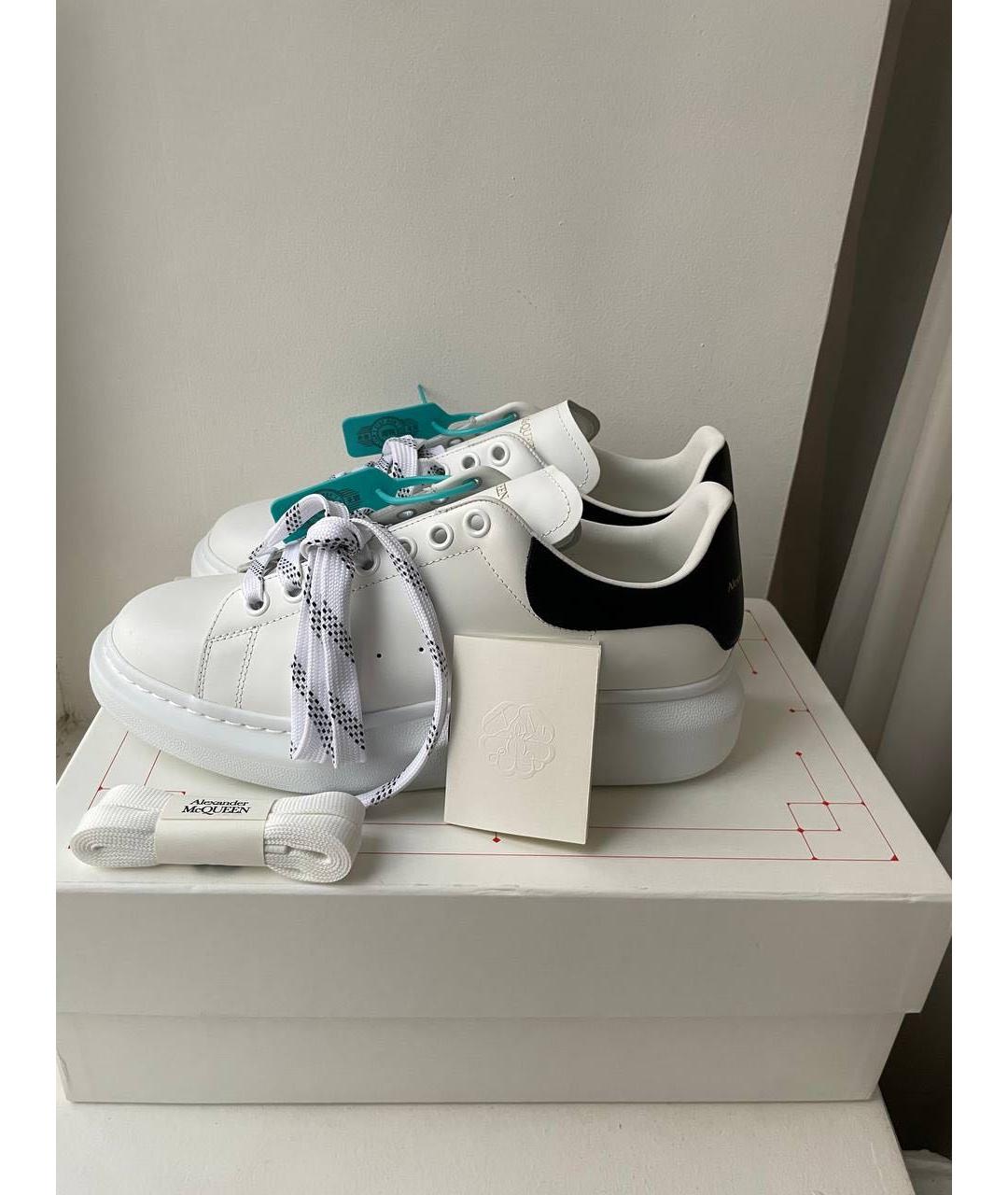 ALEXANDER MCQUEEN Белые кожаные кеды, фото 6