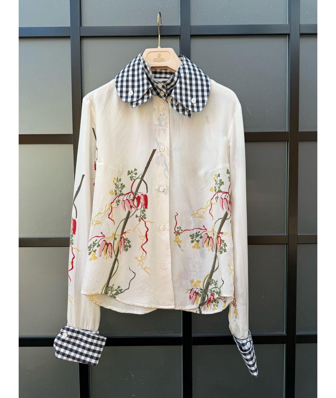 VIVIENNE WESTWOOD Белая шелковая рубашка, фото 6