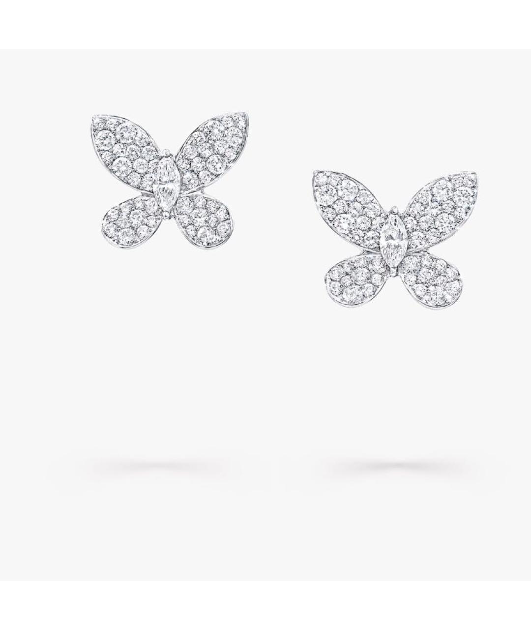 GRAFF Серебряные платиновые серьги, фото 4