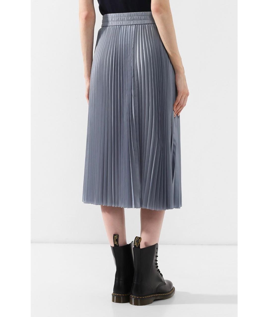 RED VALENTINO Серая полиэстеровая юбка миди, фото 4