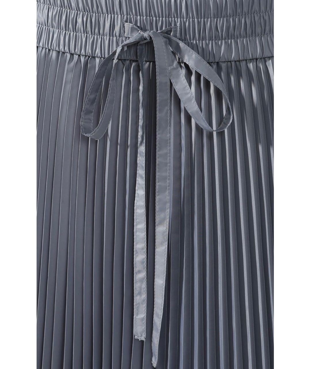 RED VALENTINO Серая полиэстеровая юбка миди, фото 5