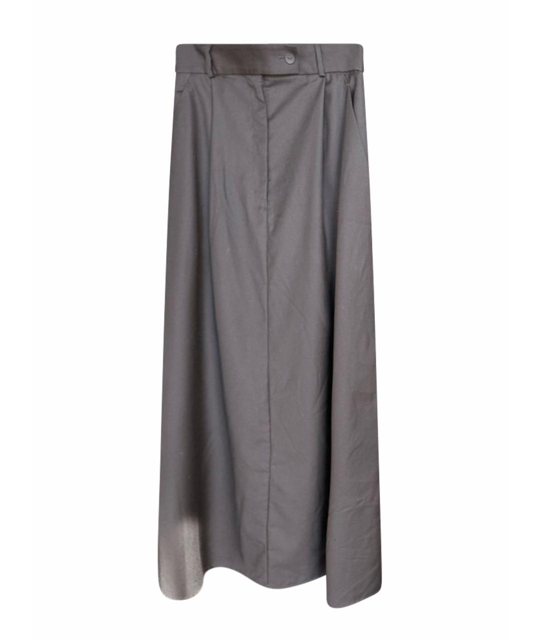 PERVERT Черная шерстяная юбка макси, фото 1