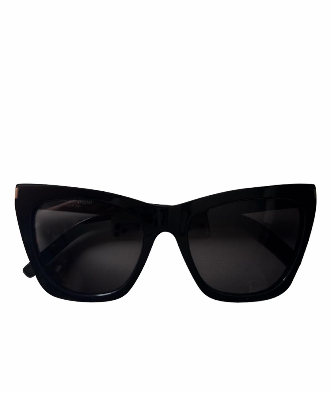 SAINT LAURENT Черные пластиковые солнцезащитные очки, фото 1