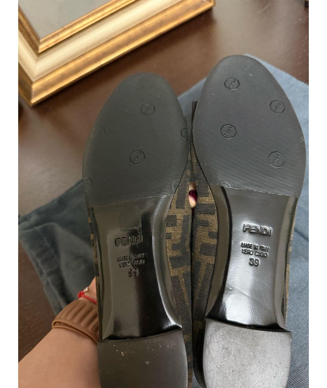 FENDI Коричневые балетки, фото 6