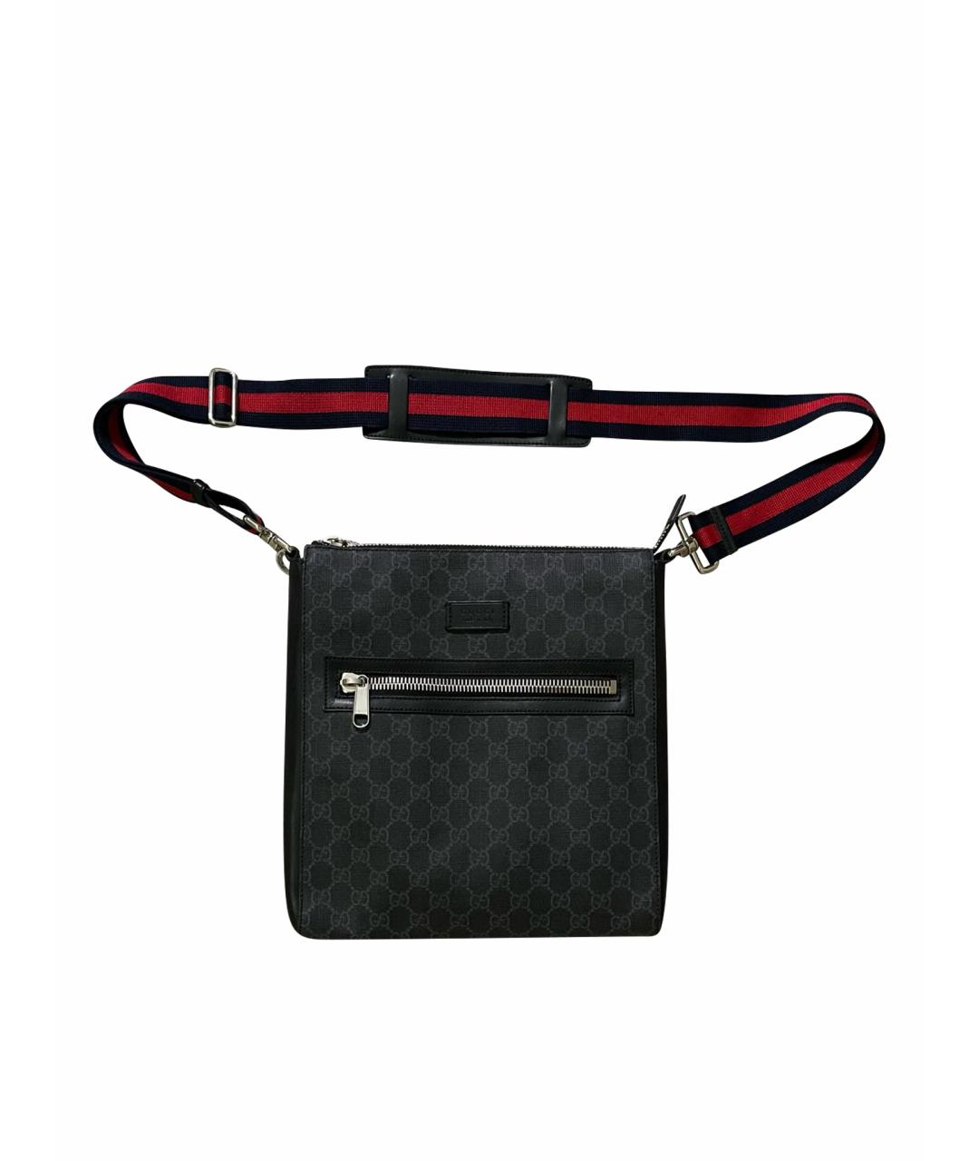 GUCCI Антрацитовая сумка на плечо, фото 1