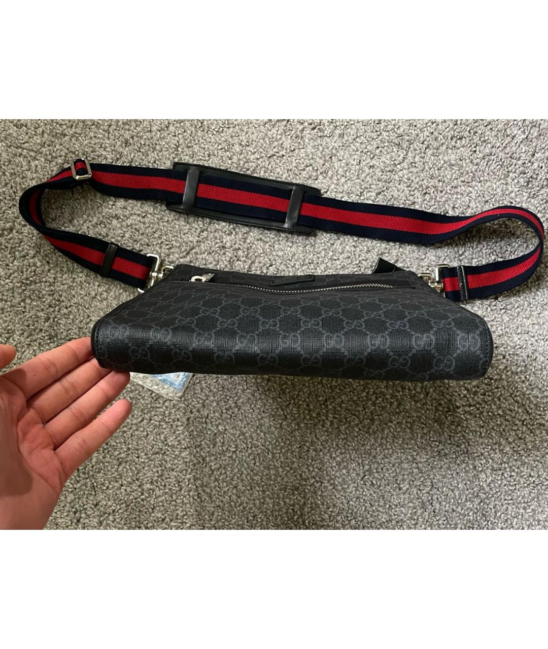 GUCCI Антрацитовая сумка на плечо, фото 4