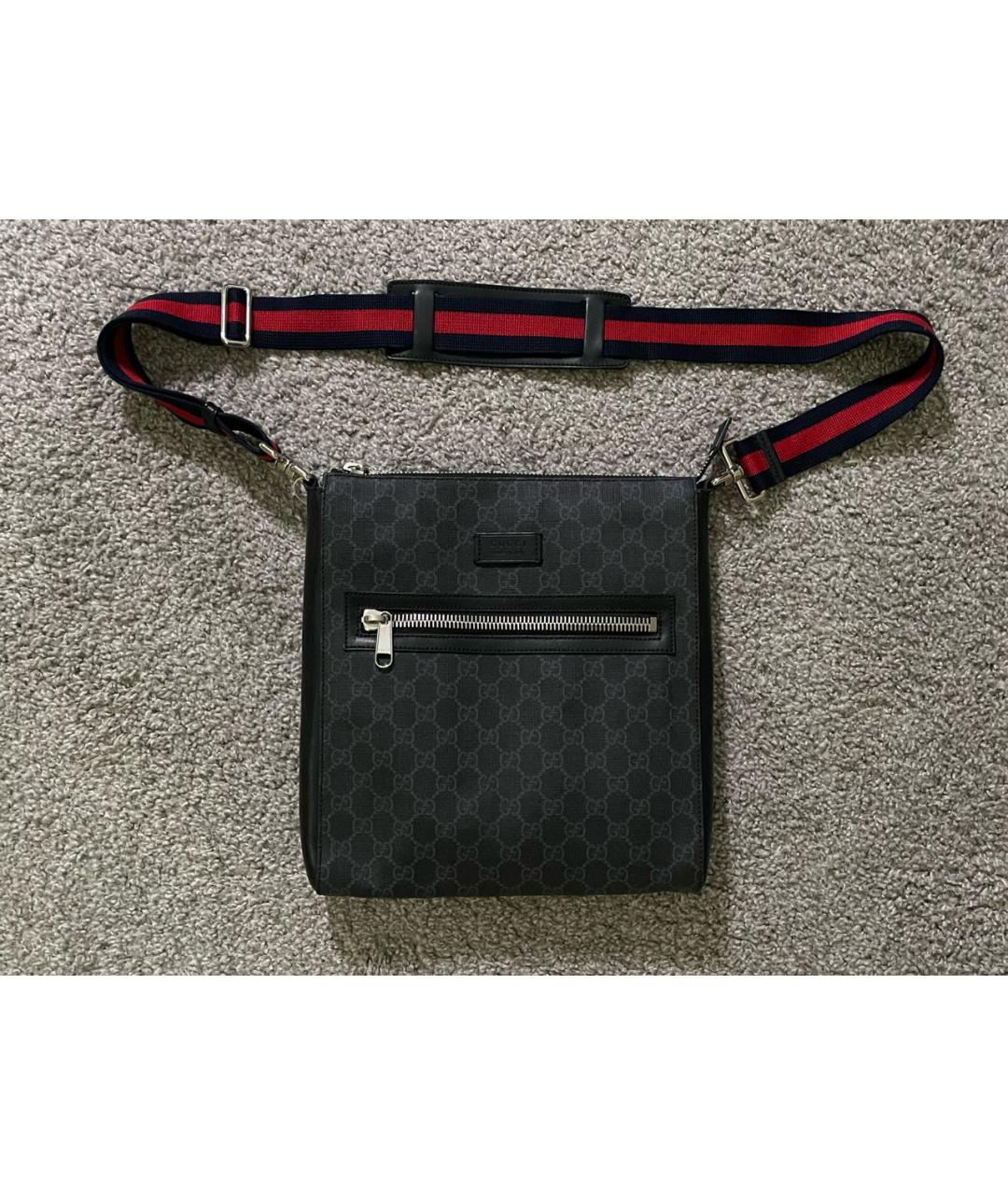 GUCCI Антрацитовая сумка на плечо, фото 8