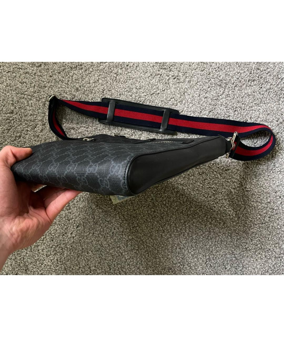 GUCCI Антрацитовая сумка на плечо, фото 6