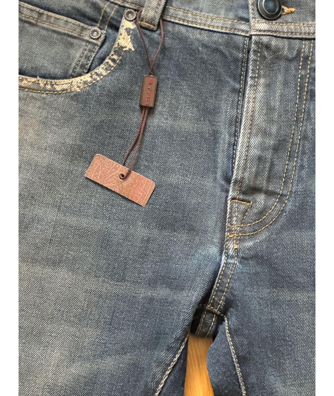 ETRO Синие хлопковые джинсы скинни, фото 6