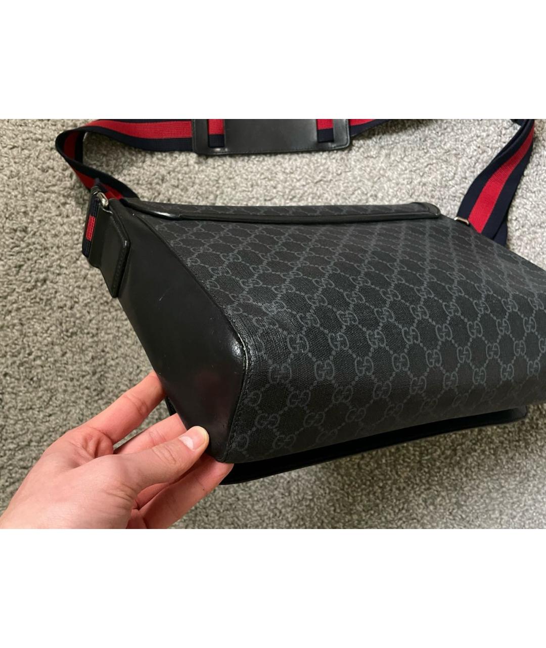 GUCCI Антрацитовая сумка на плечо, фото 5