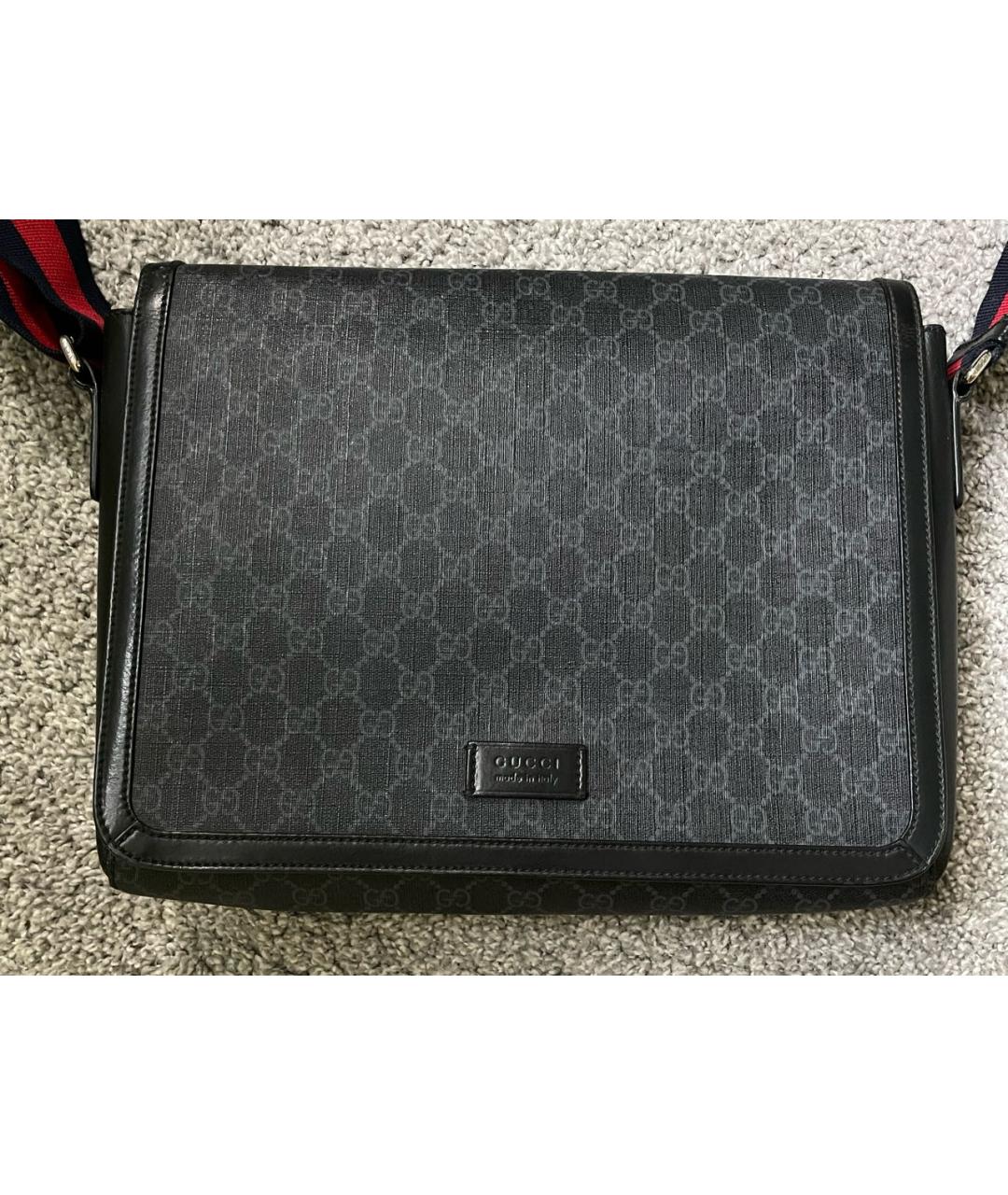 GUCCI Антрацитовая сумка на плечо, фото 2