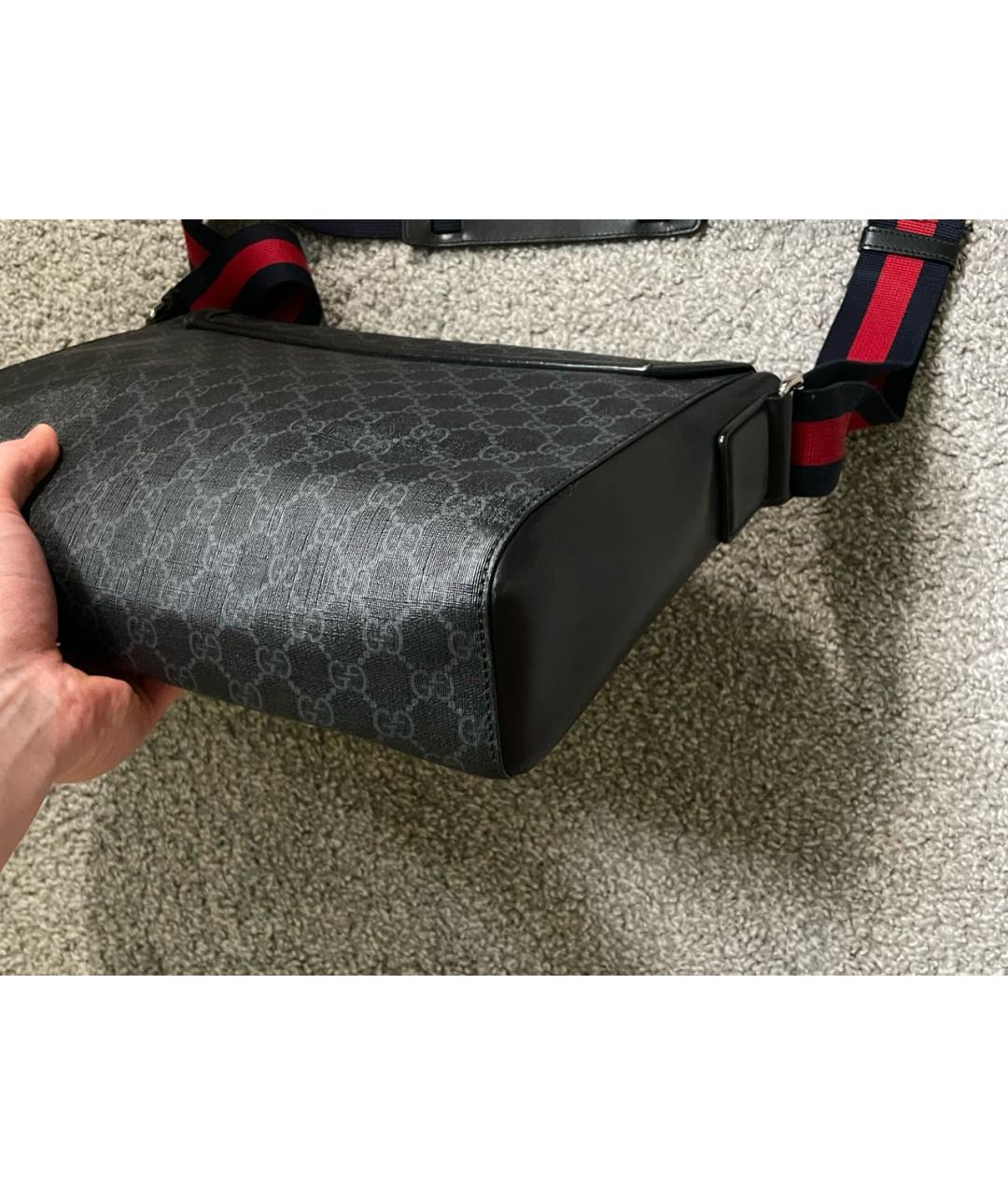 GUCCI Антрацитовая сумка на плечо, фото 6