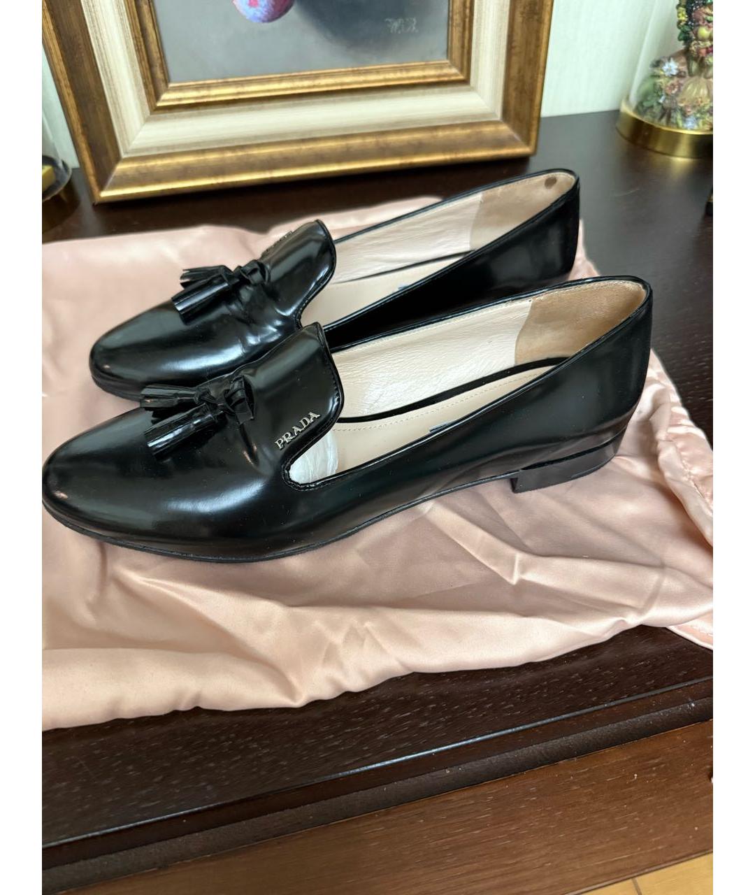 PRADA Черные кожаные лоферы, фото 8