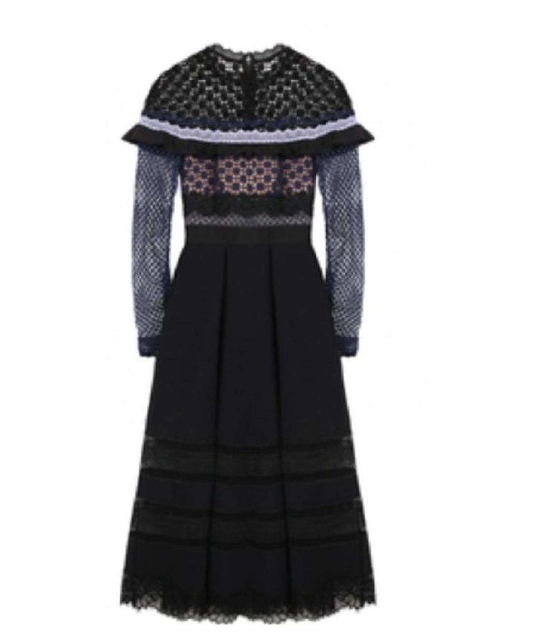 SELF-PORTRAIT Черное кружевное коктейльное платье, фото 4