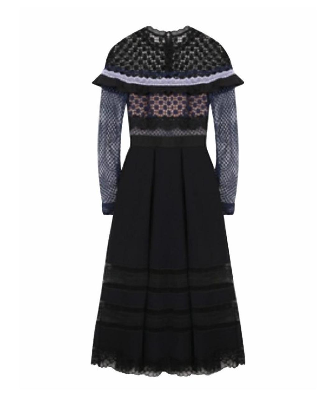 SELF-PORTRAIT Черное кружевное коктейльное платье, фото 1