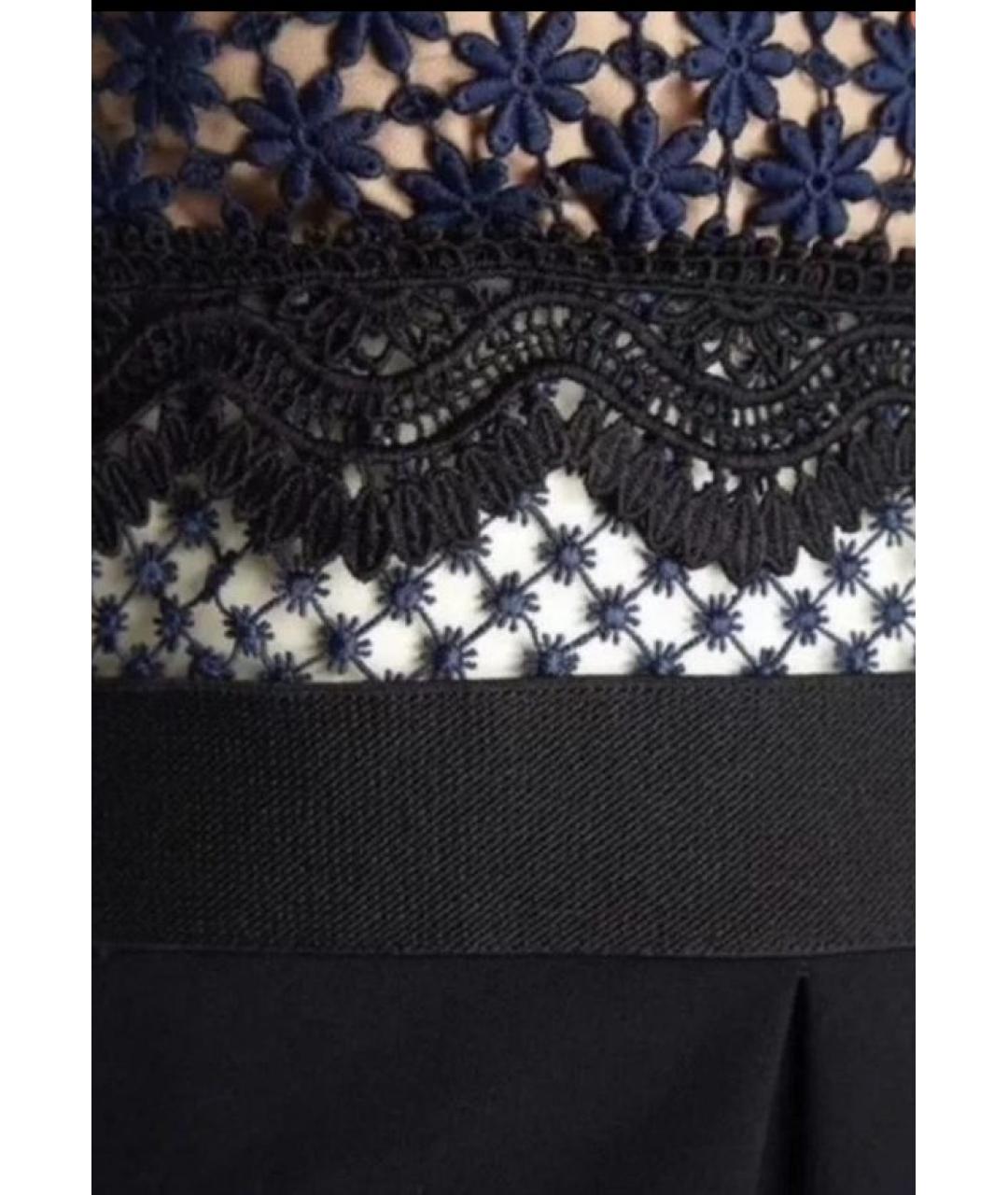 SELF-PORTRAIT Черное кружевное коктейльное платье, фото 7