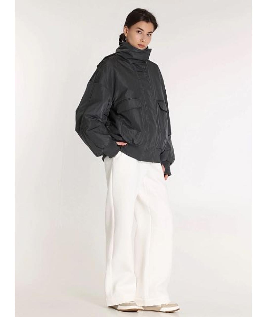 MAX MARA Антрацитовая полиамидовая куртка, фото 4