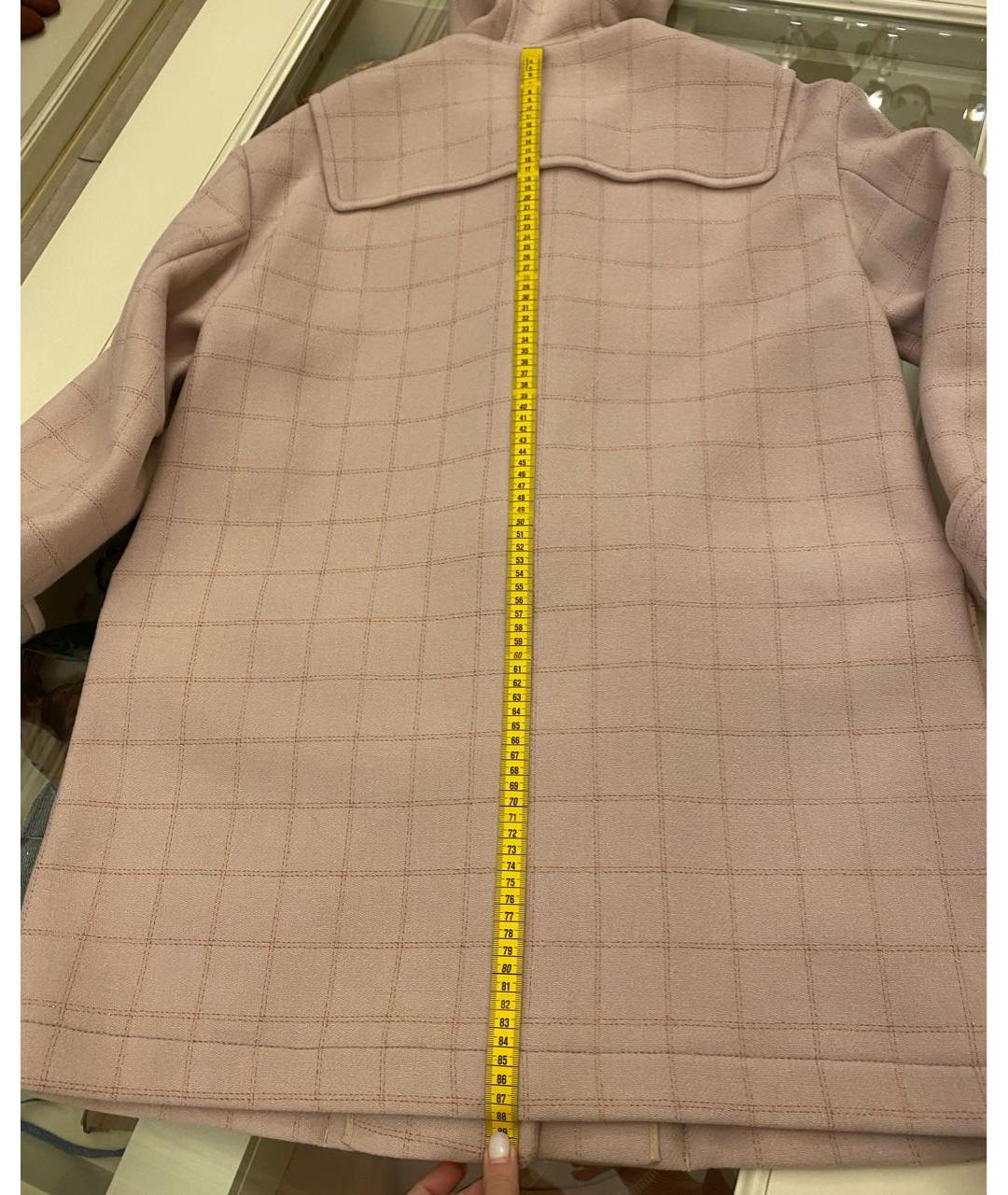 RED VALENTINO Розовое шерстяное пальто, фото 7