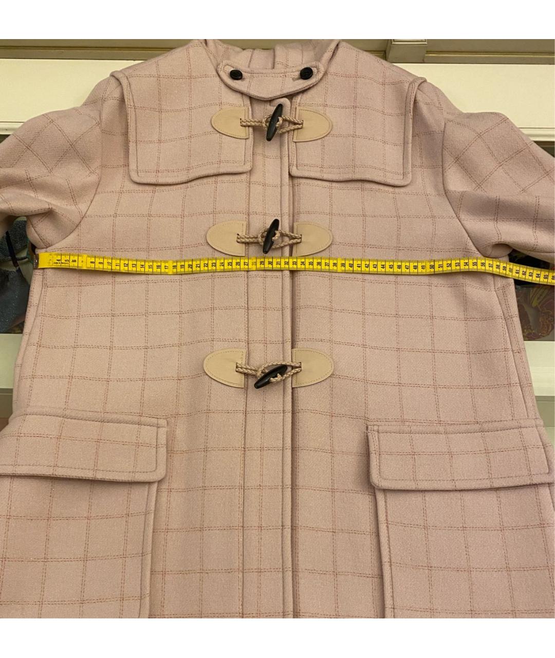 RED VALENTINO Розовое шерстяное пальто, фото 6