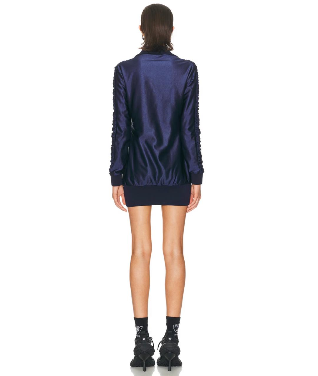 BALENCIAGA Темно-синее полиэстеровое повседневное платье, фото 7