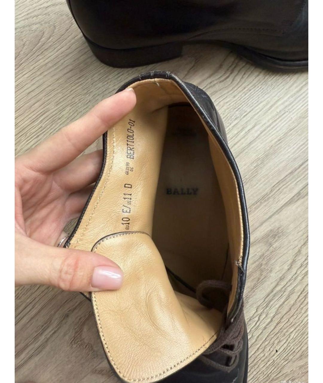 BALLY Коричневые кожаные высокие ботинки, фото 3