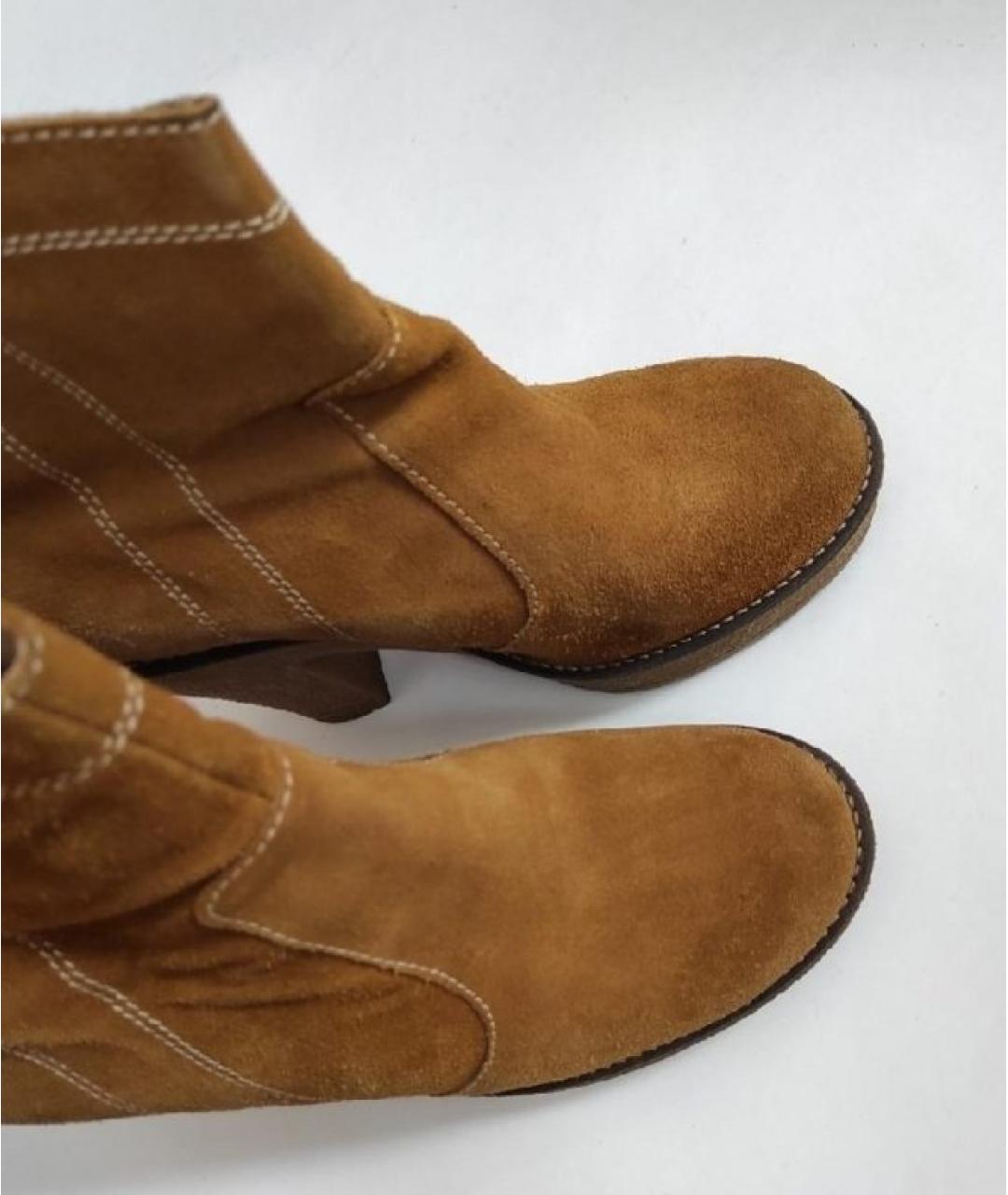 GANNI Коричневые замшевые полусапоги, фото 3