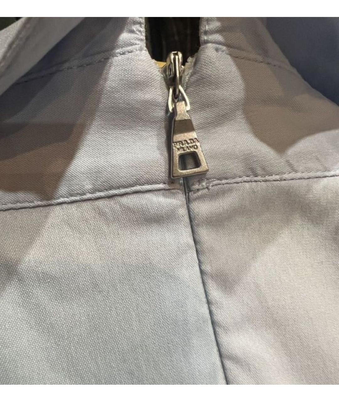 PRADA Голубая хлопковая блузы, фото 3