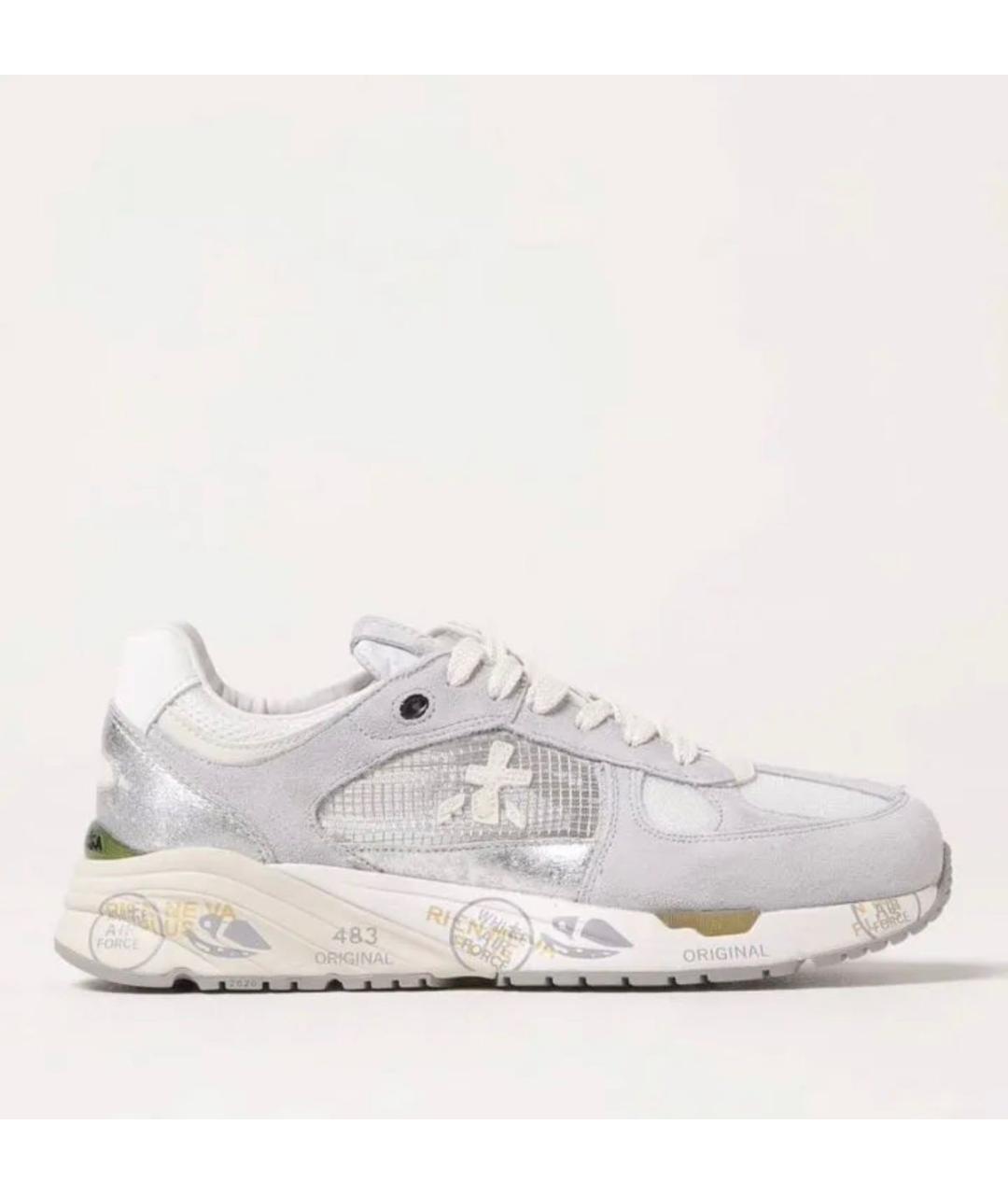 PREMIATA Серые кожаные кроссовки, фото 5