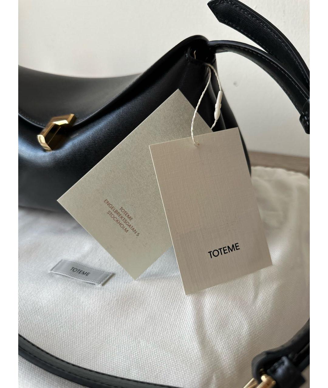 TOTEME Черная кожаная сумка через плечо, фото 7