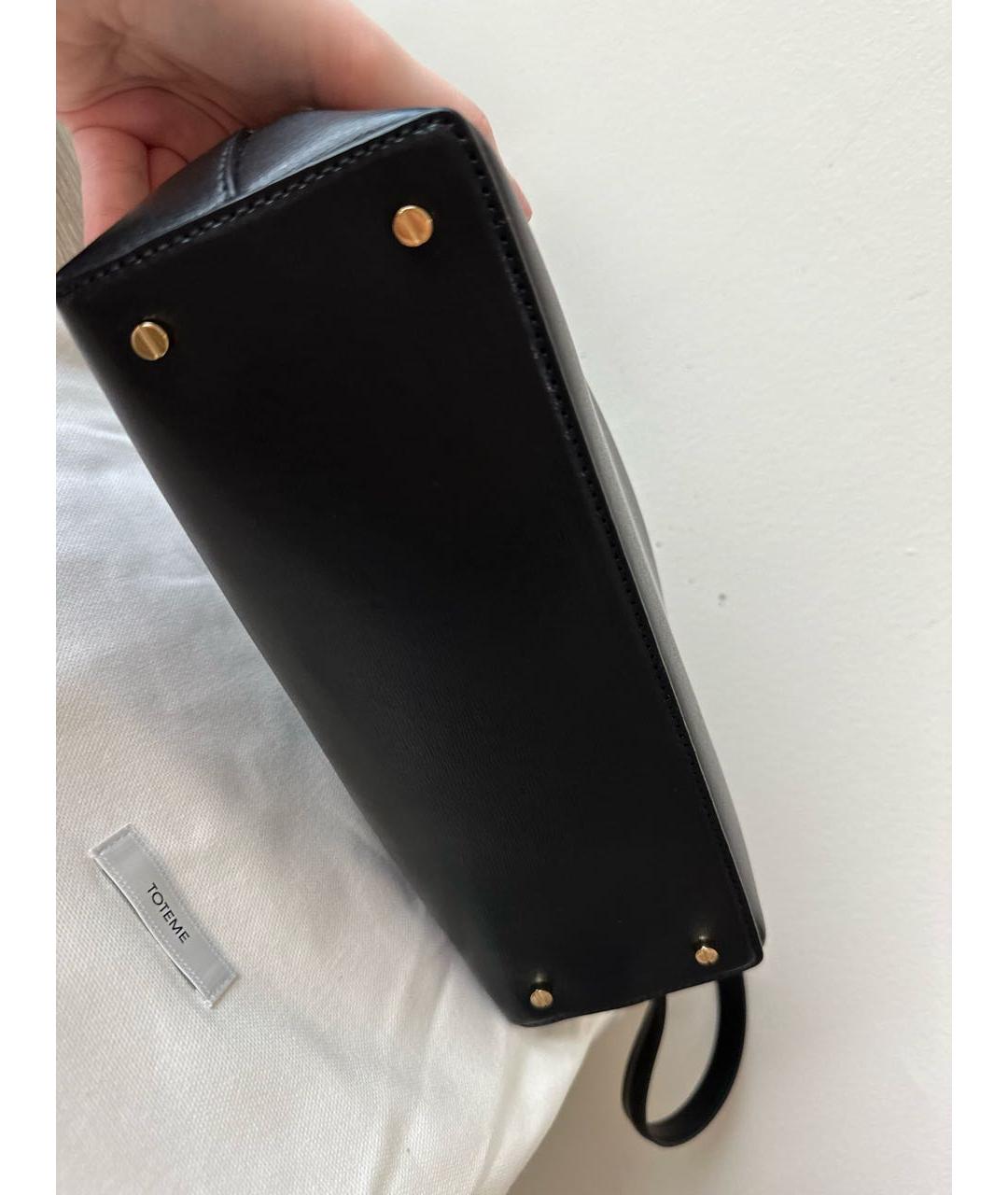 TOTEME Черная кожаная сумка через плечо, фото 6