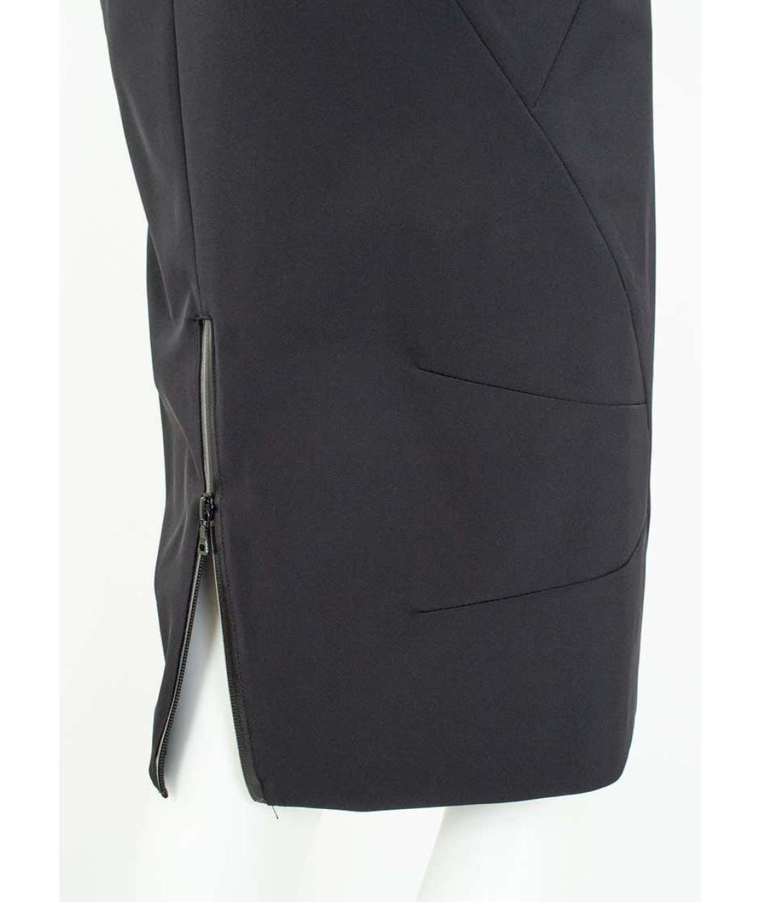 PRADA Черная шерстяная юбка миди, фото 5