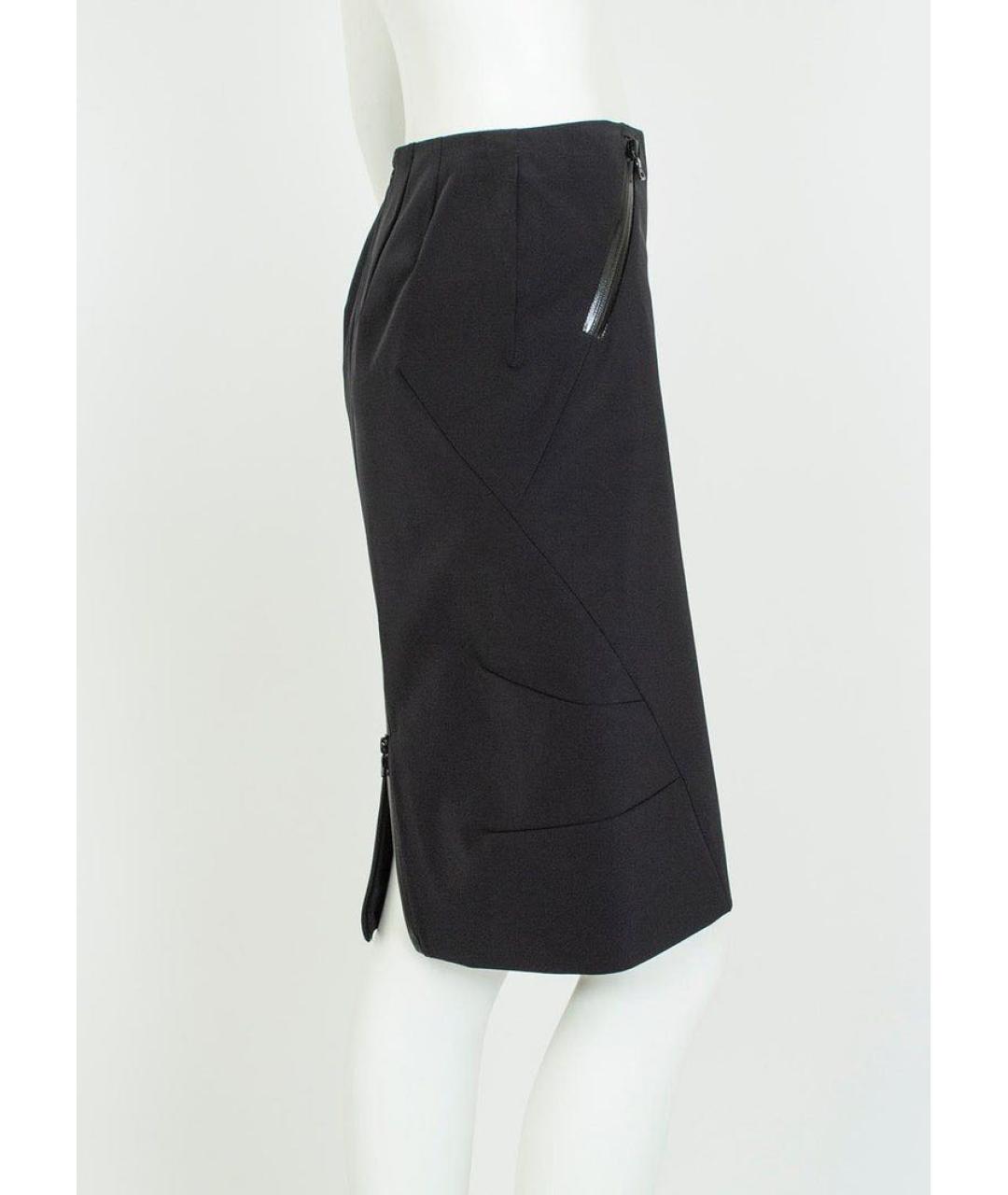 PRADA Черная шерстяная юбка миди, фото 4