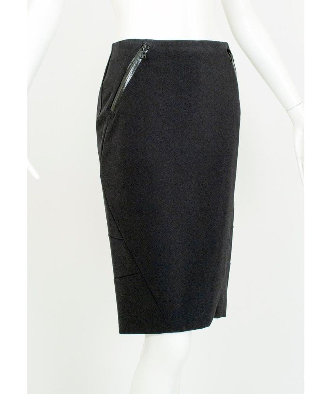 PRADA Черная шерстяная юбка миди, фото 3