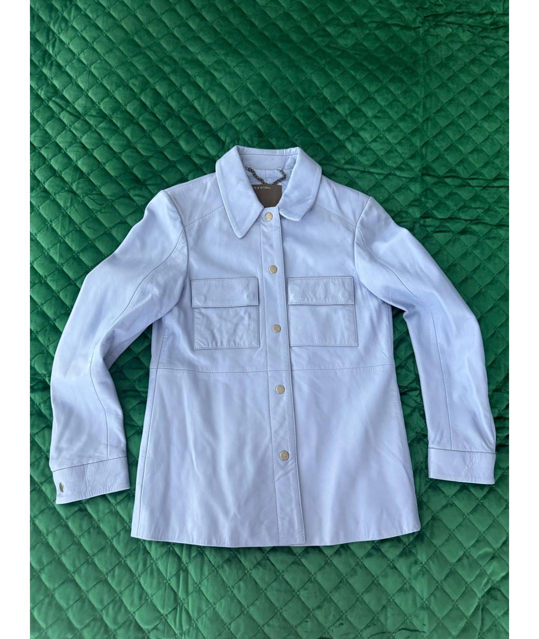 MUUBAA Голубая кожаная рубашка, фото 5