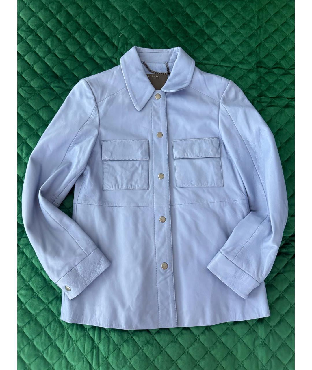 MUUBAA Голубая кожаная рубашка, фото 3