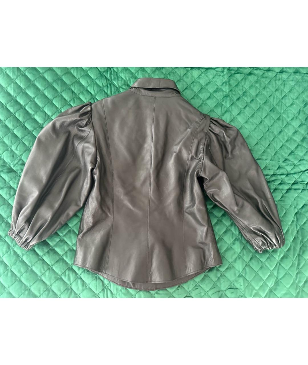 MUUBAA Черная кожаная рубашка, фото 2