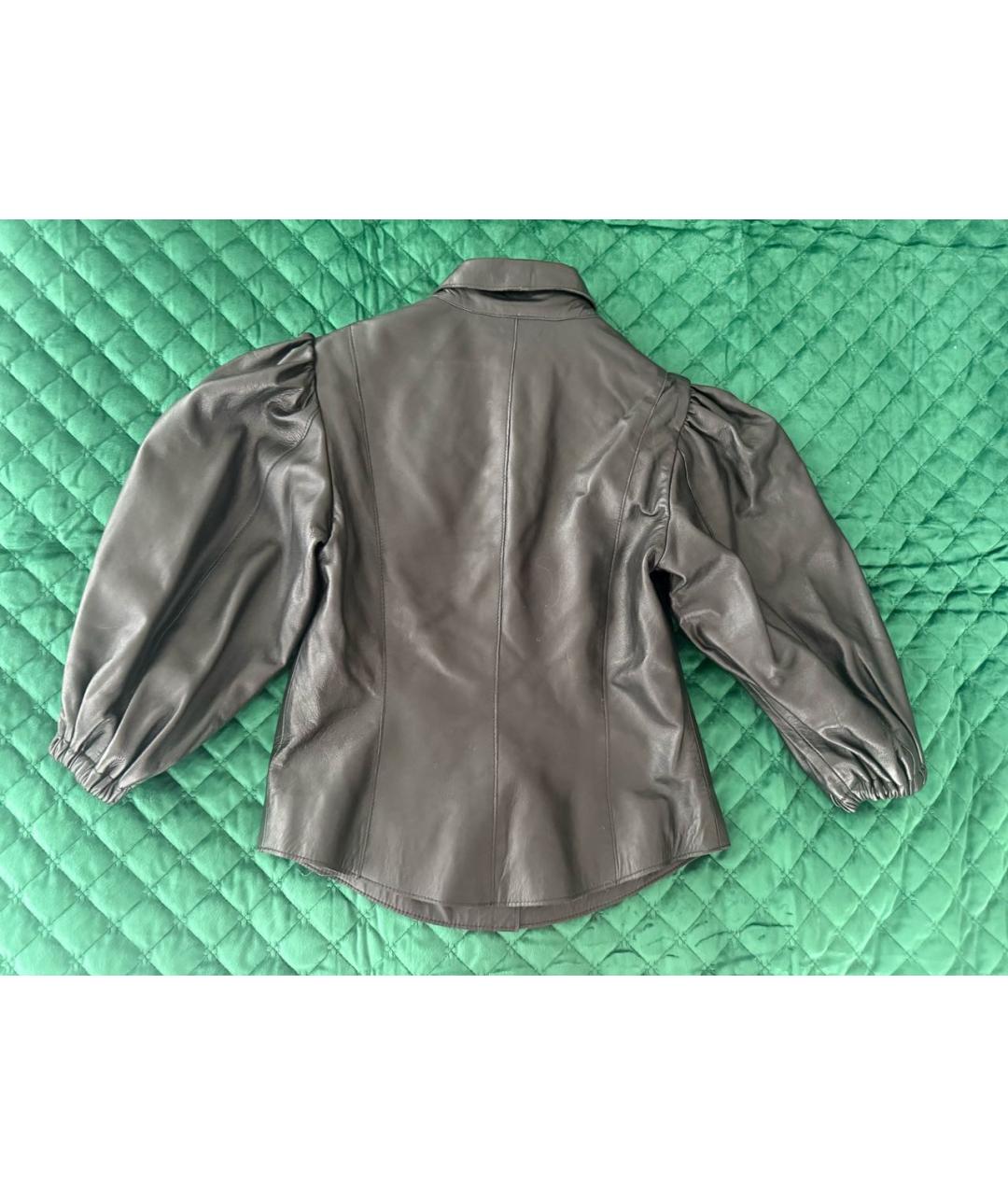 MUUBAA Черная кожаная рубашка, фото 4